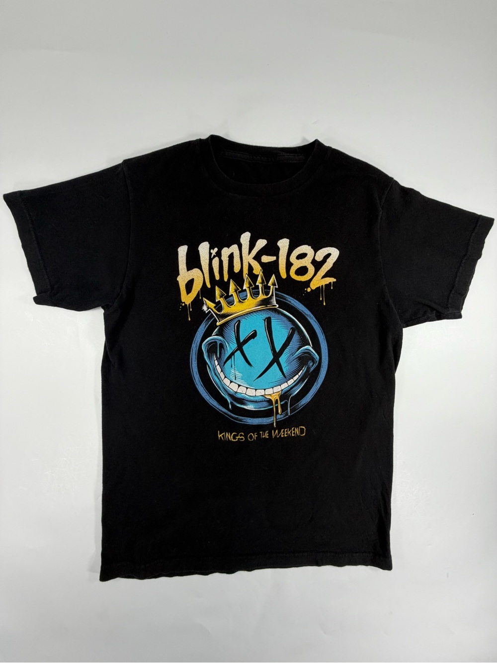 Blink-182 Kings of the Weekend Punk Rock Band Graphic T-Shirt Black Mens Medium